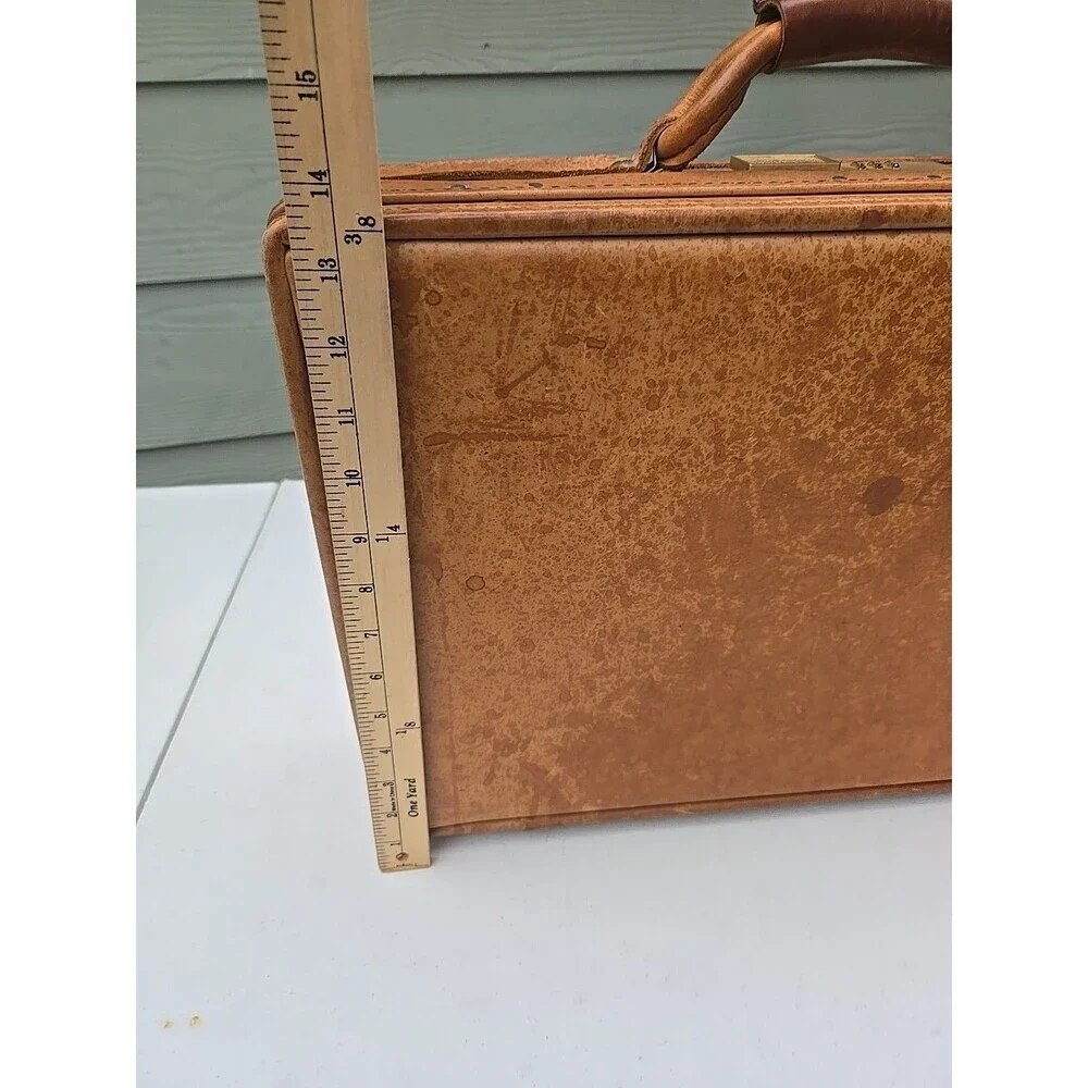 Vintage Hartmann briefcase leather attache tan brown classic business